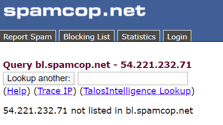 spamcop blacklist check