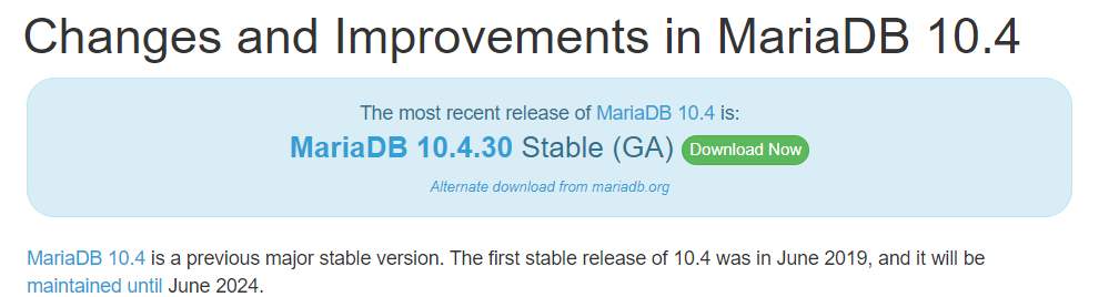 mariadb upgrade notes